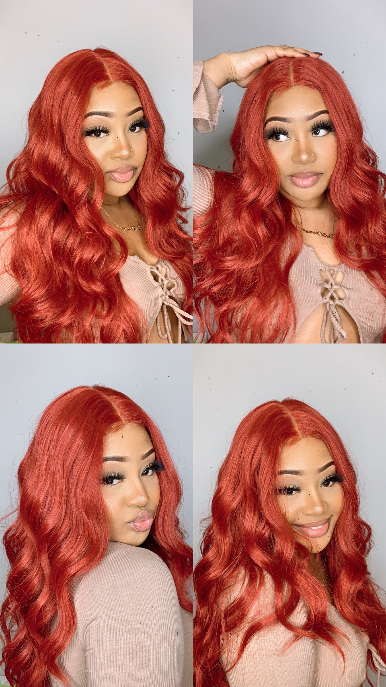 SYNTHETIC Red wig